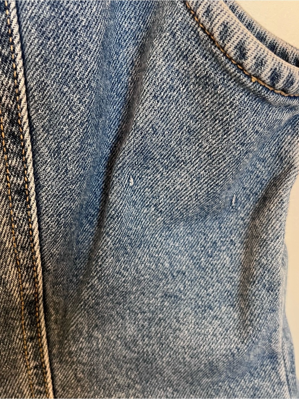 Vintage Levi Strauss Washed Denim Trucker Style Vest Womens XL 16/18 Cotton - Picture 6 of 6